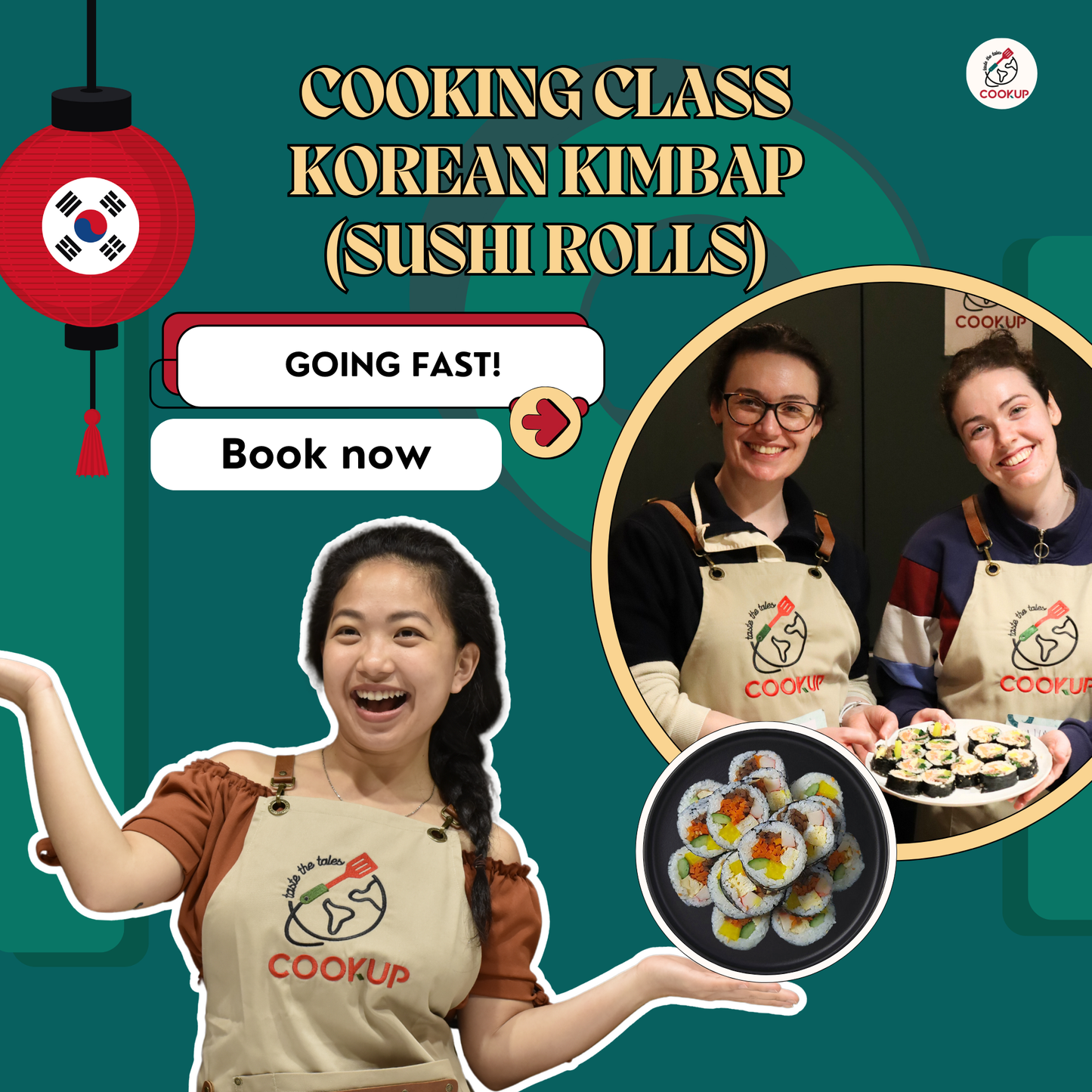 🇰🇷 Korean Kimbap (Sushi rolls) Cooking Class