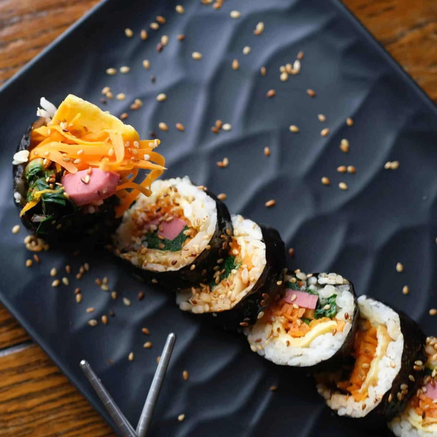 🇰🇷 Korean Kimbap (Sushi rolls) Cooking Class